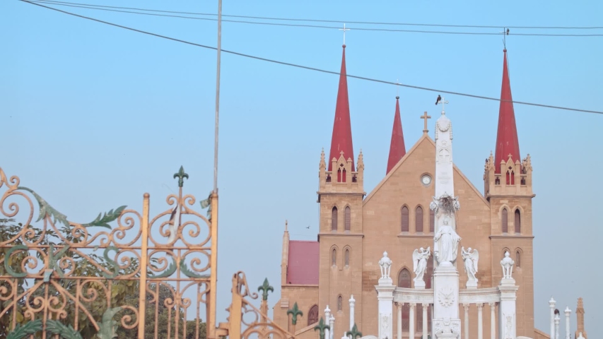 Saint Patrick’s Cathedral under the beautiful blue sky in Pakistan.