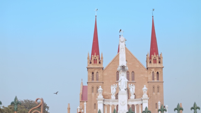 Birds flying over St. Patrick’s Cathedral 
