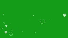 Heart shapes green screen motion graphics