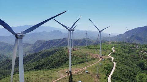 Aerial photo wind power generation