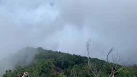 time lapse video at Mon Jam mountain view or time lapse video, Mon Jam Chiang Mai thailand,
