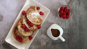 Adding Syrup to Raspberry
French Toast