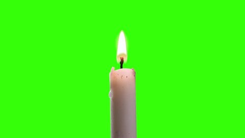 Candle on Green Screen. Close-Up. You can replace green screen with the footage or picture you want. You can do it with “Keying” effect in After Effects or any other video editing software.