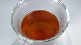 Black tea, close up video clip