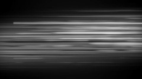 Animation loop horizontal anime comic speed lines in black and white. Abstract light trails anime motion background. Fast and glowing lines background.
