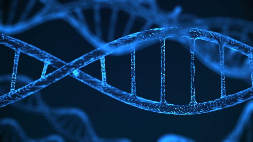 Abstract animation of DNA. Blue Background. Royalty-Free Stock Footage #1055091977