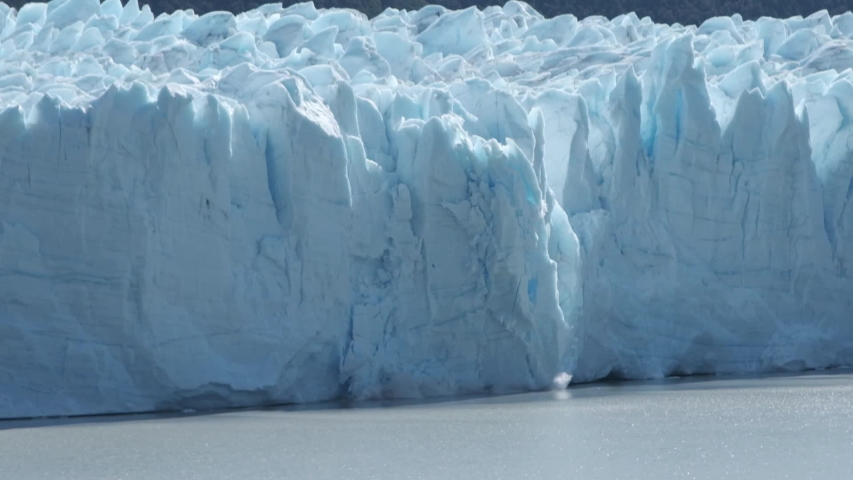 Perito Moreno glacier falling down in Patagonia Argentina in slow motion Royalty-Free Stock Footage #1055104028