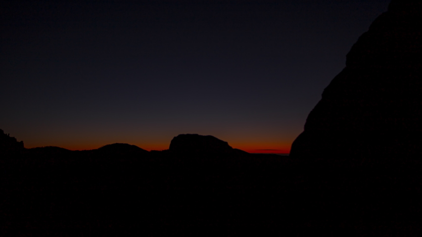 Time lapse of sunrise over rocky terrain in Sonoran Desert in Southern Arizona Royalty-Free Stock Footage #1055115044