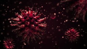 Coronavirus COVID-19 realistic 3D animation. Acute respiratory syndrome. SARS-CoV-2 also known as 2019-nCoV. Global Pandemic. 4K Ultra HD - Powered by Shutterstock - Get 15% off with code: PIKWIZARD15