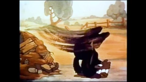 CIRCA 1939 - In this animated film, Hunky the donkey comes to rescue her son Spunky who is being tormented by other animals on the barn. When he is ungrateful, she uses a well crank to spank him.