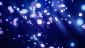 4K Abstract motion background, shining light, rays, bokeh, particles, and energy waves. Loopable seamlessly.