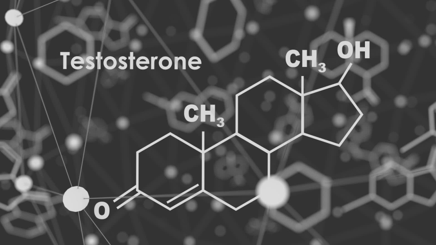 Chemical Molecular Formula Hormone Testosterone Stock Footage Video