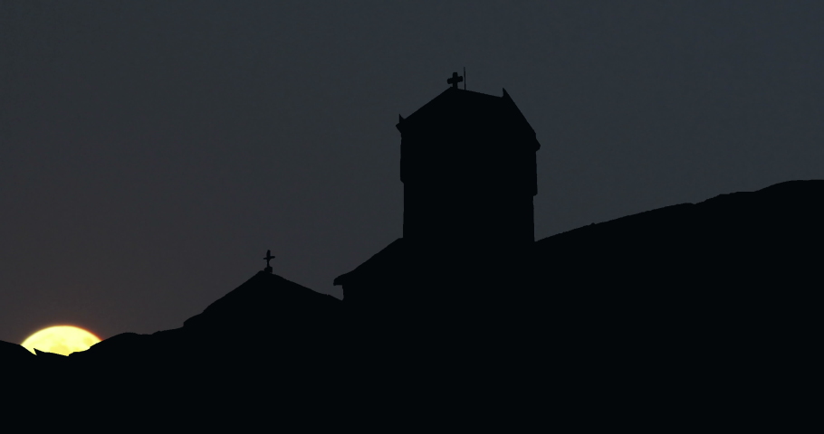 Montenegro Cetinje Monastery Moonrise Timelapse