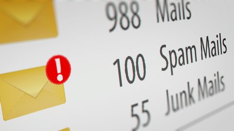 Spam Mail with Animated Counting Numbers
