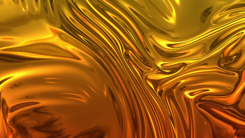 Animated metalic gradient in 4k. 3D render of wavy cloth surface that forms ripples like in liquid metal surface or folds in tissue. Red yellow gradient of foil forms folds in slow motion. 33 | Shutterstock HD Video #1055255228