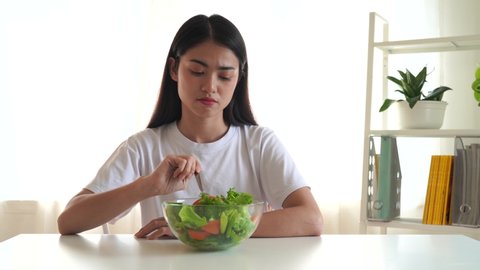 Asian women are tired of eating healthy food.