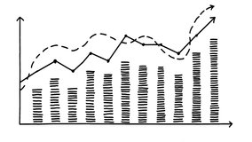 Financial Chart and Bar Graph With Rising Arrow. Hand Drawn Animation for Business Presentations. - Powered by Shutterstock - Get 15% off with code: PIKWIZARD15