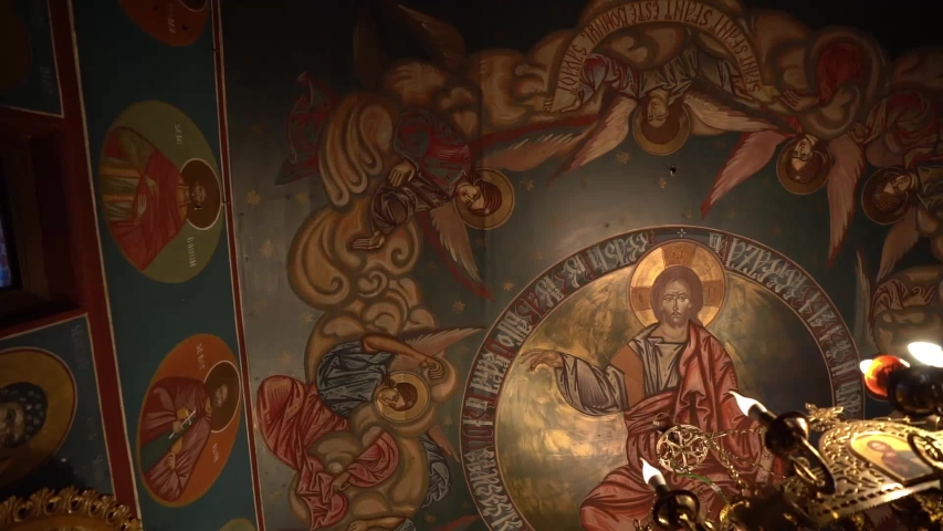 orthodox church ceiling pictures view cinematic filming