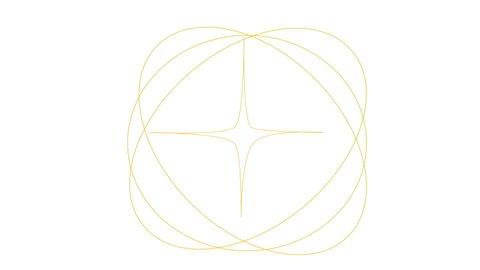Geometrical simple frame self drawing on white background. Copy space. Minimal style. Golden lines. 