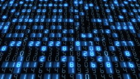 Hexadecimal big data digital code running through black and blue mainframe in a futuristic information technology computer.  - Powered by Shutterstock - Get 15% off with code: PIKWIZARD15