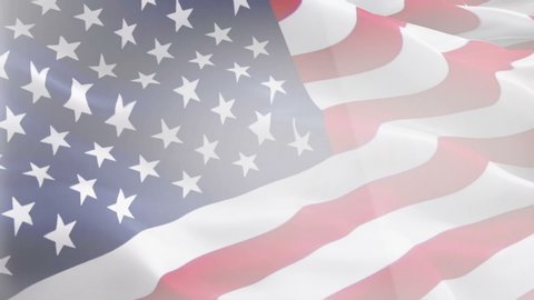 US American Flag Loop. United States of America waving video gradient background. American flag waving video download. USA flag for Independence Day, 4th of july US American Flag Waving 1080p Full HD.