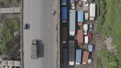 Traffic on a Indian highway Mumbai