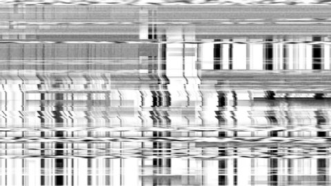 VHS TV Noise Footage, black and white, glitchy analog vintage signal with bad interference, static noise background, overlay ready