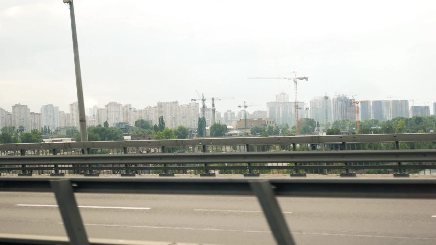 Urban construction building of new homes in megapolis 