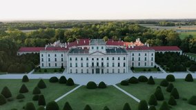 The Esterhazy Palace near by Sopron in Fertod, Hunary. Famous historical palace with beautiful garden and big forest. Hungarian hiostorical heritage.