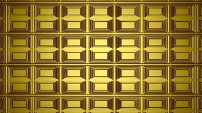 Abstract geometric golden backgroundfoil tiles texture seamless loop background 3D rendering