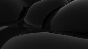 Abstract black background looping animation. Slow motion smooth black wave. Glossy Plastic. Dark luxury texture. Oil, petroleum. Black tar, gum. Liquid abstract - Powered by Shutterstock - Get 15% off with code: PIKWIZARD15