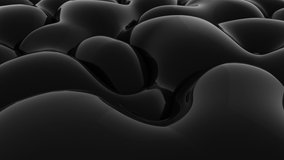 Abstract black background looping animation. Slow motion smooth black wave. Glossy Plastic. Dark luxury texture. Oil, petroleum. Black tar, gum. Liquid abstract - Powered by Shutterstock - Get 15% off with code: PIKWIZARD15