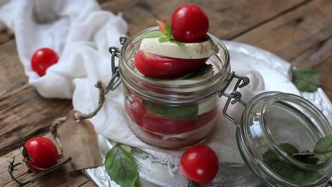 italian caprese salad, caprese salad with tomatoes and mozarella