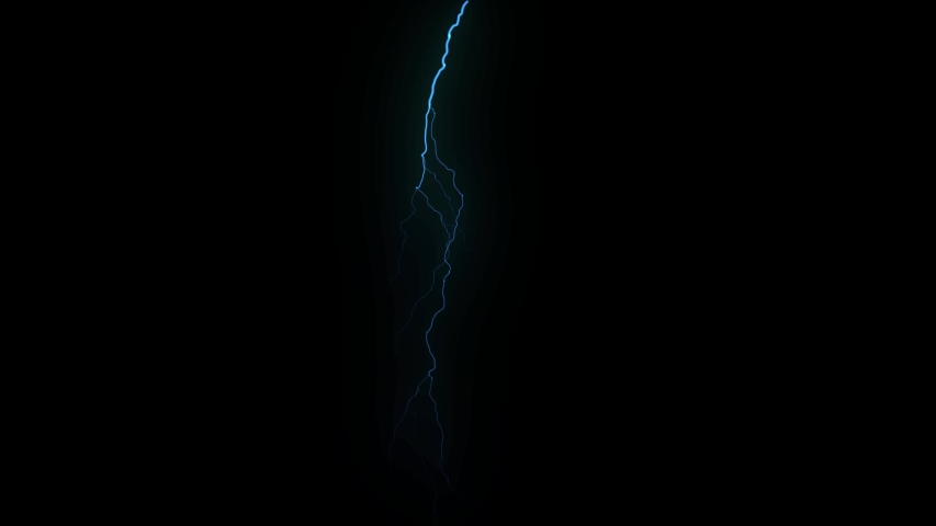 1 blue colored lightning crossing the frame | Shutterstock HD Video #1055500754