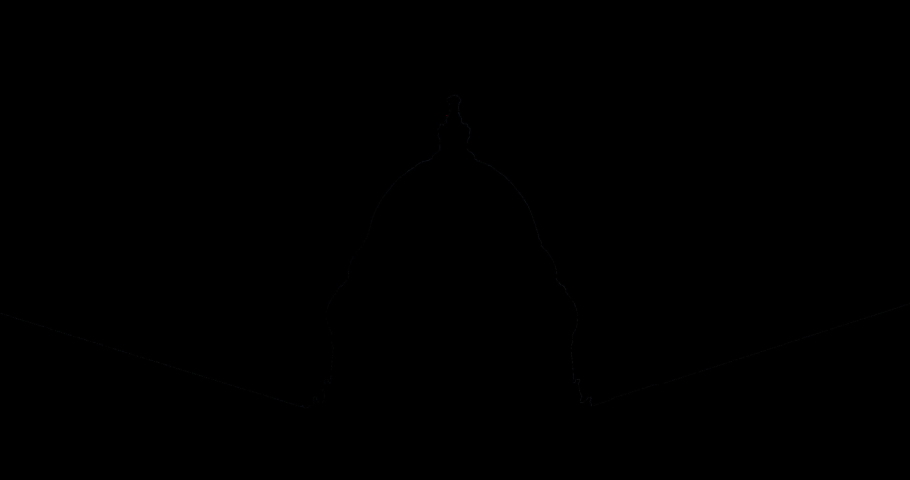 Madison Wisconsin State Capitol House Silhouette Moonrise Timelapse