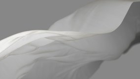 4k White wave satin fabric loop background.Wavy silk cloth fluttering in the wind.tenderness and airiness.3D digital animation of seamless flag waving ribbon streamer riband.  - Powered by Shutterstock - Get 15% off with code: PIKWIZARD15