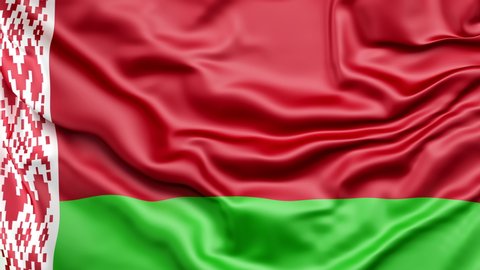 A high-quality footage of 3D Belarus flag fabric surface background animation 