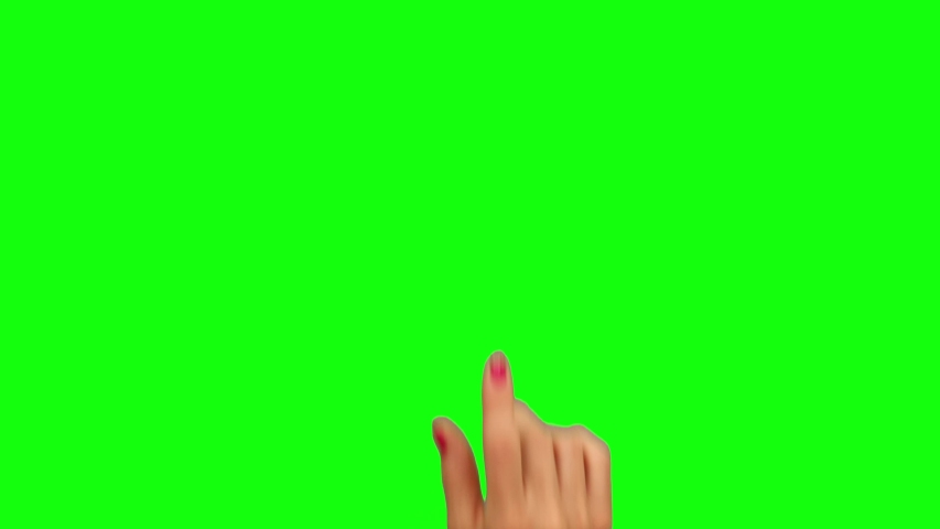 7 Touchscreen female Hand Gestures Green Screen | Shutterstock HD Video #1055579987
