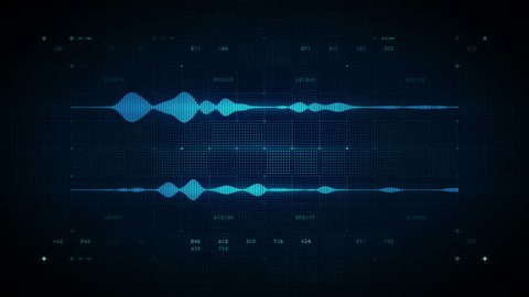 A visualization of audio waveforms. This clip is available in multiple other color options and loops seamlessly. 