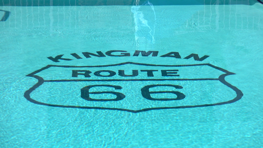 Legendary kingman route 66 headline in the swimming pool 