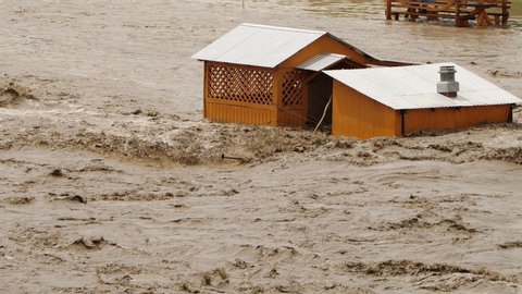 Flooding, River overflowing, Ecological disaster, Global warming problem