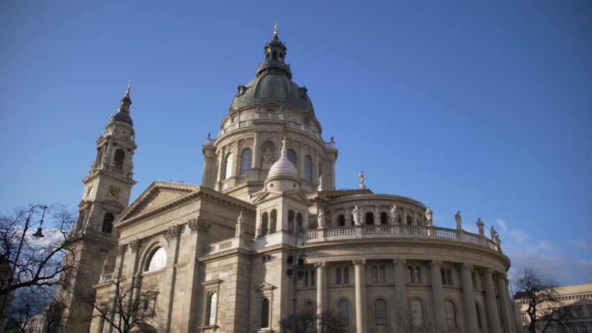 St. Stephen's Basilica in Budapest, Hungary Royalty-Free Stock Footage #1055653505