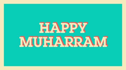 happy muharram Islamic new year animation.