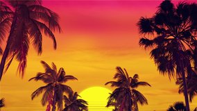 80s Summer Palm Sunset Background (Loop) - Powered by Shutterstock - Get 15% off with code: PIKWIZARD15