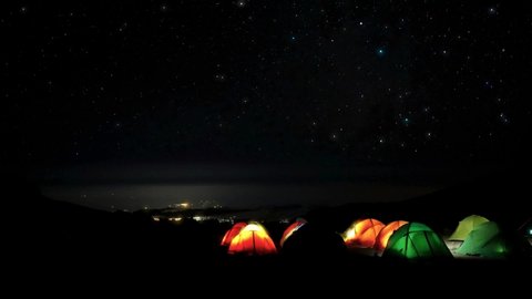 Camping Night Stars Stock Video Footage 4k And Hd Video Clips Shutterstock