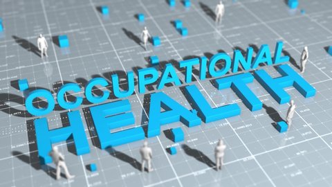 Occupational health and safety safe work place WHS HSE OSH 3D title animation