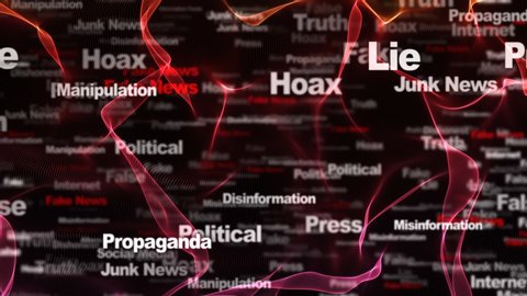 Fake News Keywords Animation, Background, Loop, 4k
