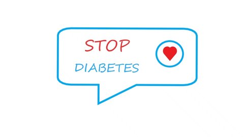 diabetes awareness. Stop diabetes. World Day Diabetes, Medical animation. Medical concept. Modern style logo for november month awareness campaigns.