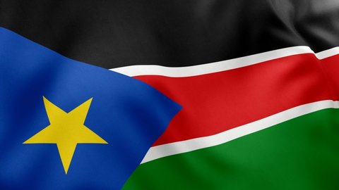 A beautiful view of South Sudan flag video. 3d flag waving video. South Sudan flag HD resolution. South Sudan flag Closeup 1080p Full HD video.