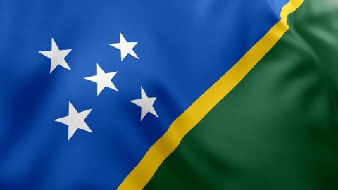 A beautiful view of Solomon Islands flag video. 3d flag waving video. Solomon Islands flag HD resolution. Solomon Islands flag Closeup 1080p Full HD video.